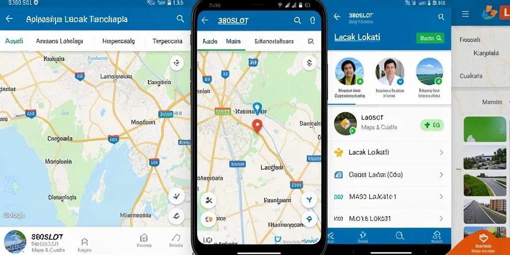 Antarmuka 380SLOT menampilkan informasi lokasi secara jelas dan ringkas.