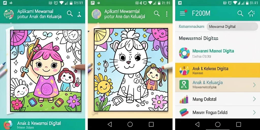 Antarmuka F200M yang menarik dengan berbagai pilihan warna.