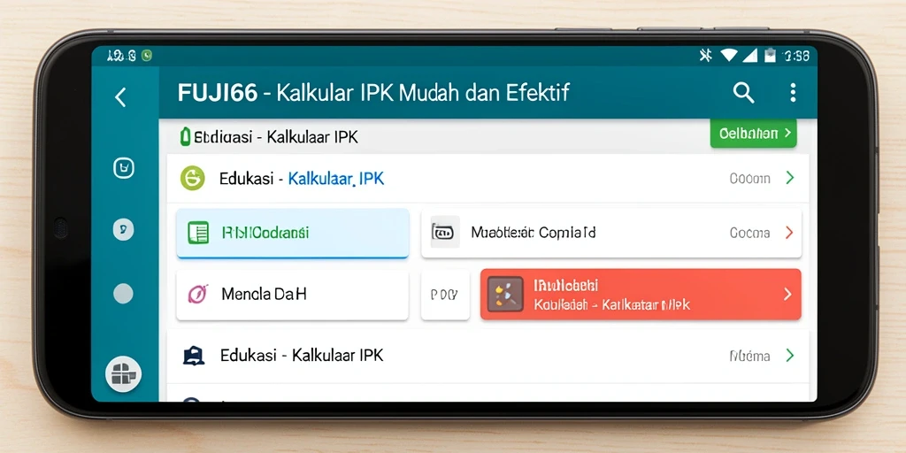 Tampilan antarmuka aplikasi FUJI66 yang intuitif dan menarik