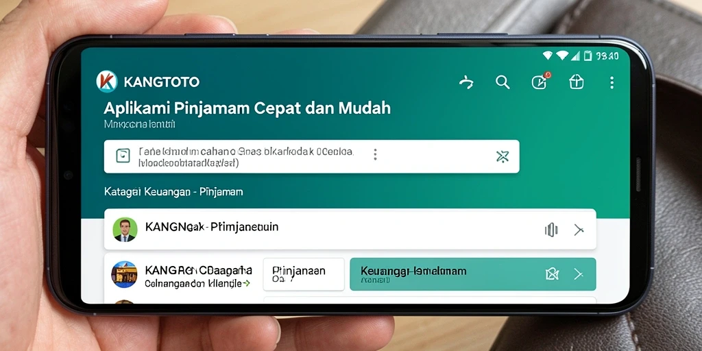 Antarmuka aplikasi KANGTOTO yang sederhana dan mudah digunakan.