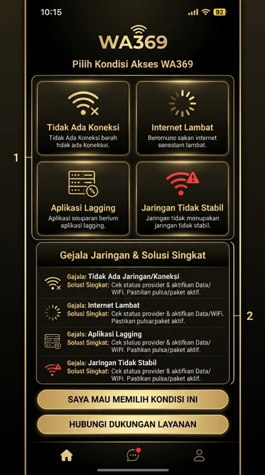 Tampilan link alternatif wa369